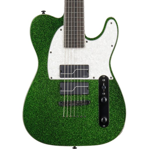 ESP LTD Stephen Carpenter SCT-607 Signature Baritone 7-String Guitar, Green Sparkle Online Sale