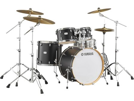 Yamaha Tour Custom Maple 4pc Standard Shell Pack - Licorice Satin Sale