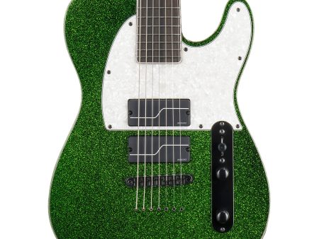 ESP LTD Stephen Carpenter SCT-607 Signature Baritone 7-String Guitar, Green Sparkle Online Sale