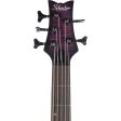 Schecter Stiletto Studio-5 5-String Bass Guitar - Transparent Purple For Sale