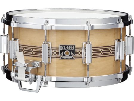 Tama 50th Limited Mastercraft Artwood Snare Drum - 6.5x14” -Natural w Wood Inlay on Sale