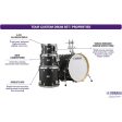 Yamaha Tour Custom Maple 4pc Standard Shell Pack - Licorice Satin Sale