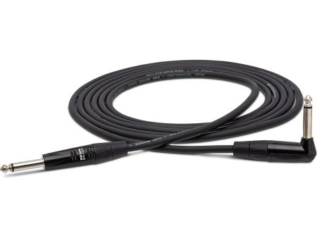 Hosa HGTR-015R REAN Straight to Right Angle Pro Guitar Cable, 15 Feet For Discount