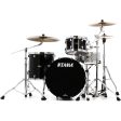 Tama Starclassic Walnut Birch Lacquer 3-Piece Shell Pack - Piano Black Hot on Sale