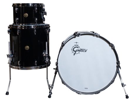 Gretsch USA Custom 3-Piece Shell Kit - Nitron Black Hot on Sale