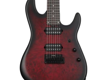 Sterling By Music Man 7-string Jason Richardson Signature Electric Guitar - Dark Scarlet Burst Satin Cheap