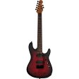 Sterling By Music Man 7-string Jason Richardson Signature Electric Guitar - Dark Scarlet Burst Satin Cheap