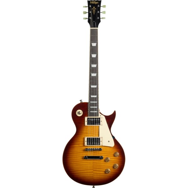 Vintage V100 Les Paul Style Electric Guitar - Sunburst For Cheap