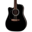 Takamine Legacy EF341SC Left Handed Acoustic Electric Guitar - Gloss Black Hot on Sale