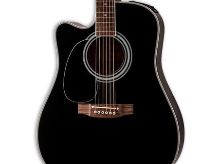 Takamine Legacy EF341SC Left Handed Acoustic Electric Guitar - Gloss Black Hot on Sale