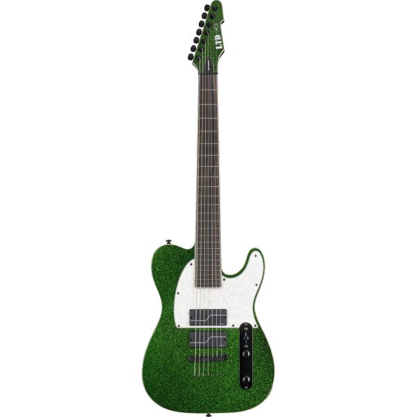 ESP LTD Stephen Carpenter SCT-607 Signature Baritone 7-String Guitar, Green Sparkle Online Sale