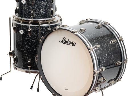 Ludwig Classic Maple Limited Edition 3-Piece Shell Kit - Ebony Pearl For Discount