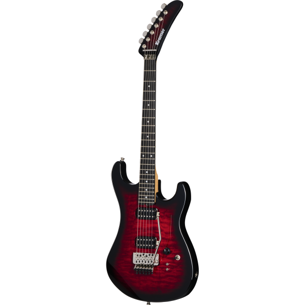 Kramer 84 HH Quilt Electric Guitar - Red Burst Cheap