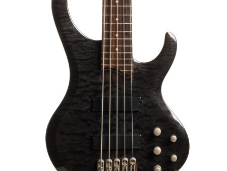 Ibanez BTB405QM 5-String Electric Bass Guitar - See Thru Black Hot on Sale