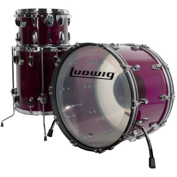 Ludwig Limited Edition Vistalite 3-Piece Shell Kit - Purple For Sale