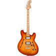 Squier Affinity Series Starcaster Deluxe Semi-Hollowbody - Maple Fingerboard, Sienna Sunburst For Sale