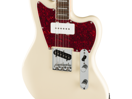 Squier Limited Edition Paranormal Offset Telecaster SJ - Laurel Fingerboard, Tortoiseshell Pickguard, Olympic White For Cheap