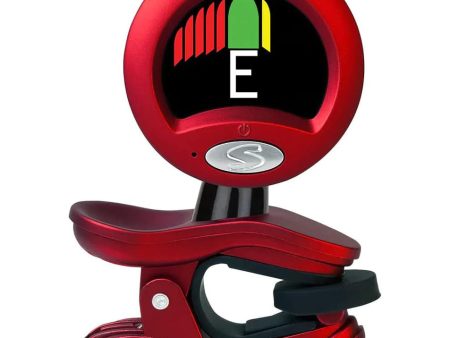 Snark SIL-RED Snark Hyper-Fast Clip-On Chromatic Tuner - Red Silver Hot on Sale