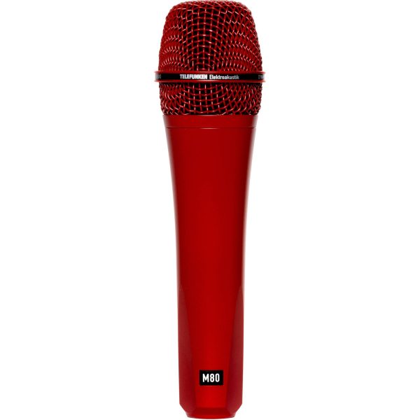 Telefunken M80 Supercardioid Dynamic Handheld Vocal Microphone, Red Hot on Sale