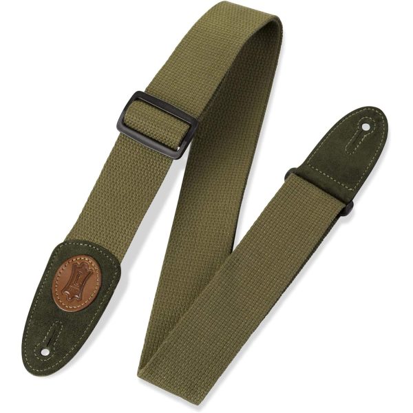 Levy s Leathers MSSC8-GRN Signature Series Cotton Guitar Strap - Green Discount