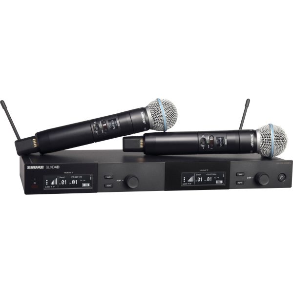 Shure SLXD24D B58 Digital Wireless Dual Handheld Mic System - G58 Band Online Sale