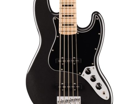 Squier Affinity Series Active Jazz Bass V - Black Metallic Online Hot Sale