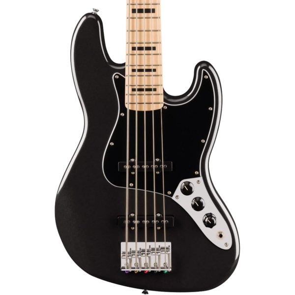 Squier Affinity Series Active Jazz Bass V - Black Metallic Online Hot Sale