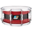 Ludwig 50th Ltd 6.5x14 Vistalite Snare Drum - Red Sparkle Smoke Red Sparkle Discount