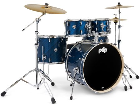 Pacific Drums & Percussion Mainstage 5-Piece Drum Kit - Twisted Blue Steel For Sale