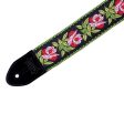 Levy s MC8JQ Woven Fabric Guitar Strap - Pink Floral Hot on Sale