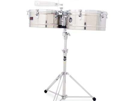 Latin Percussion Prestige Series Stainless Steel Timbales - 14” 15” Online Hot Sale