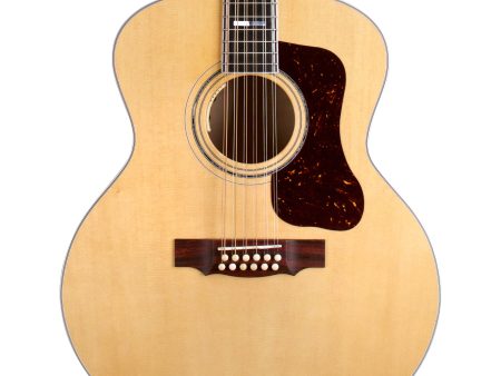 Guild F-512e Maple Blonde USA Acoustic Electric Guitar, Natural Supply