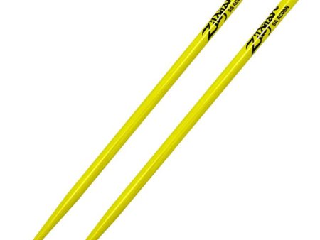 Zildjian 5ACWDGY 5A ACORN WOOD DAYGLO YELLOW For Sale