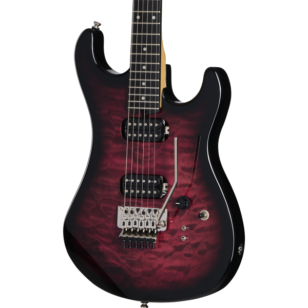 Kramer 84 HH Quilt Electric Guitar - Magenta Burst Sale