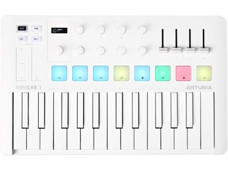 Arturia MiniLab 3 Compact MIDI Keyboard and Pad Controller - Alpine White Fashion