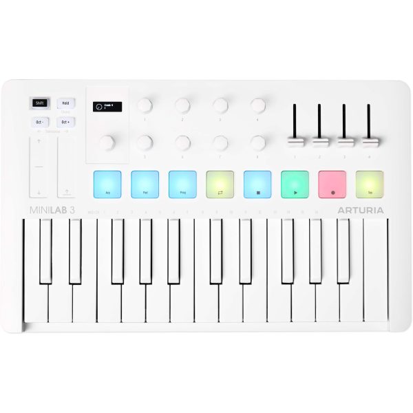 Arturia MiniLab 3 Compact MIDI Keyboard and Pad Controller - Alpine White Fashion