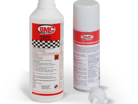 BMC Complete Filter Washing Kit - 500ml Detergent & 200ml Oil Spray (Aerosol) Supply