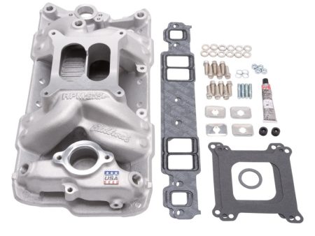 Edelbrock Manifold Installation Kit Performer RPM Air-Gap SBC 1957-1986 Natural Finish For Cheap