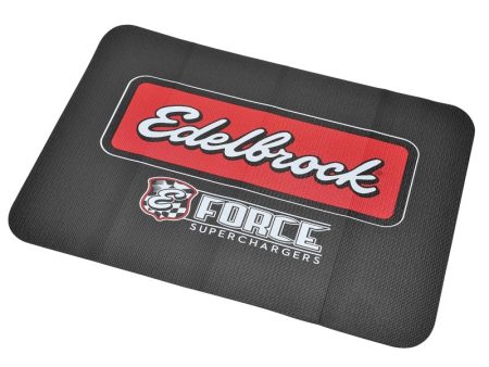 Edelbrock Racing Fender Cover - PVC Foam Mat - 2 Color Printed Edelbrock Racing Logo For Sale