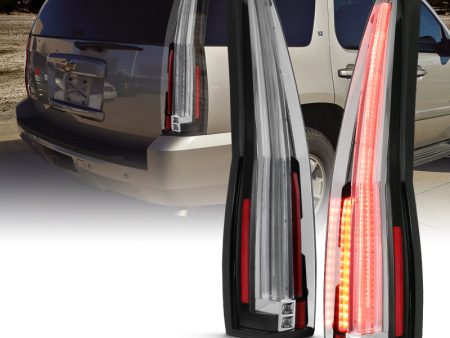 ANZO 2007-2014 Chevrolet TahOE Led Taillights Red Clear Fashion