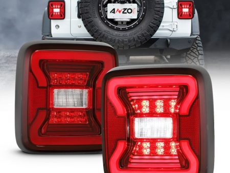 ANZO 18-19 Jeep Wrangler JL LED Taillights Black For Cheap