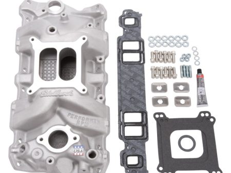 Edelbrock Manifold Installation Kit Performer RPM SBC 1957-1986 Natural Finish Hot on Sale